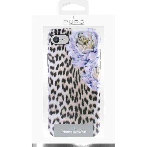 Etui PURO Glam Sweet Leopard Apple iPhone SE 2022/SE 2020/8/7/6s (Leo Peonies)