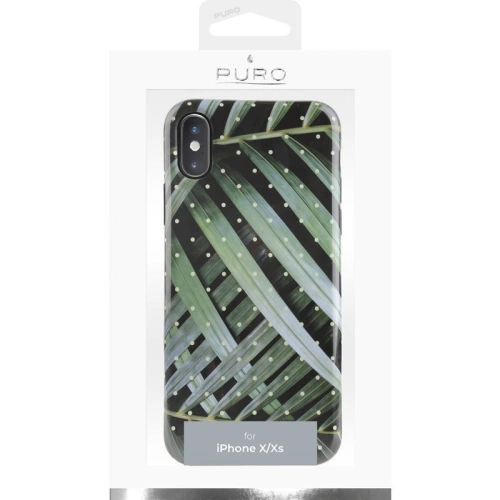 Etui PURO Glam Tropical Leaves Apple iPhone XS/X (Brilliant Leaves)