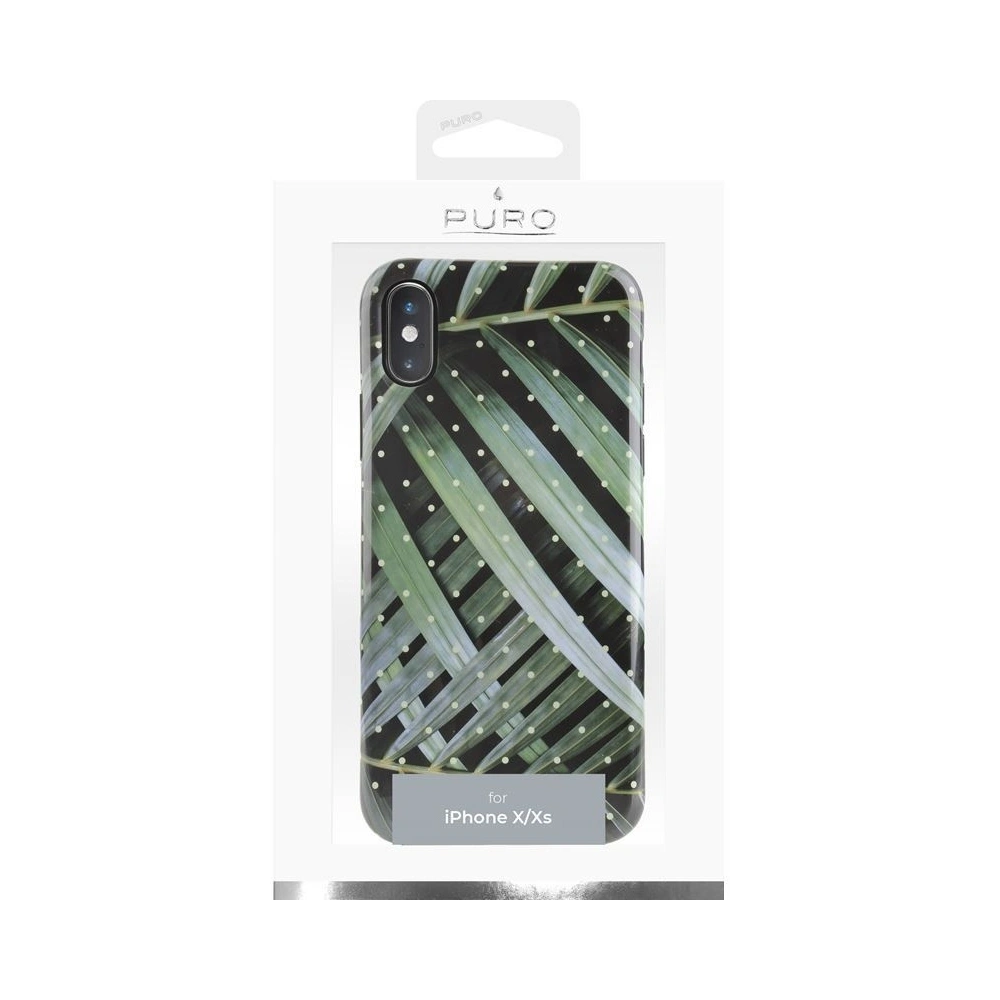 Hurtownia GSM - Etui PURO Glam Tropical Leaves Apple iPhone XS/X (Brilliant Leaves) - PUR053BRILEA - {ean13} - Hurt