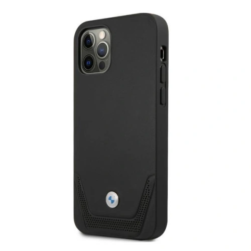 [CR] Etui BMW BMHCP12MRSWPK Apple iPhone 12/12 Pro czarny/black hardcase Leather Perforate