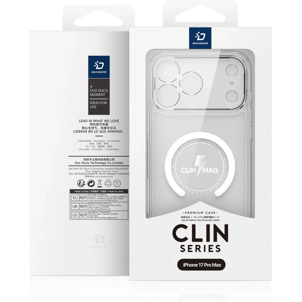 Etui Dux Ducis Clin Mag do Apple iPhone 17 Pro Max MagSafe przezroczyste