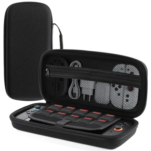 Etui Dux Ducis do Nintendo Switch 2 z rączką i przegródkami na gry czarny