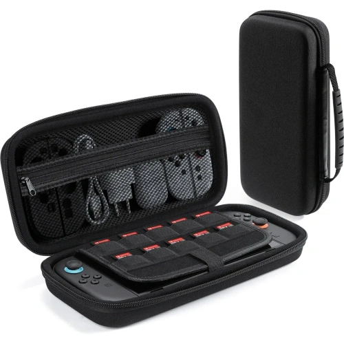 Etui Dux Ducis do Nintendo Switch 2 z rączką i przegródkami na gry czarny