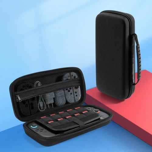 Etui Dux Ducis do Nintendo Switch 2 z rączką i przegródkami na gry czarny