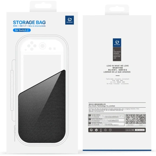 Etui Dux Ducis do Nintendo Switch 2 z rączką i przegródkami na gry czarny