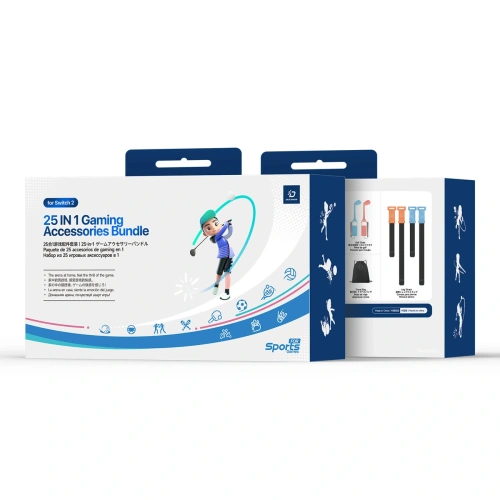 Zestaw akcesoriów Dux Ducis 25w1 do Nintendo Switch 2 do gier sportowych z torbą wielokolorowy
