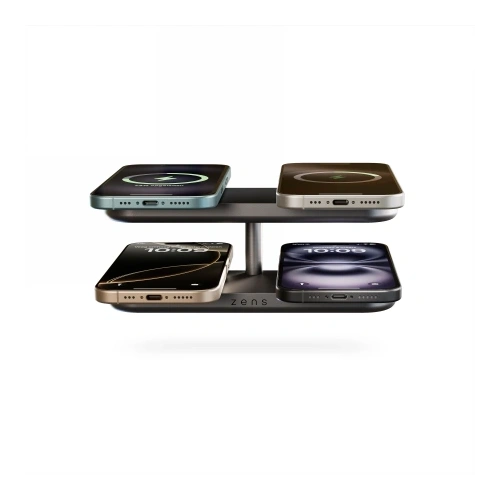 Ładowarka bezprzewodowa ZENS Quattro Wireless Charger Pro 4 Qi2 do czterech urządzeń (4x15W) kompatybilna z MagSafe (bla