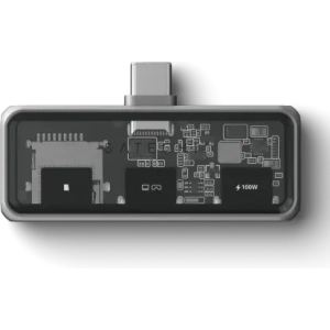 Adapter mobilny Satechi Mobile XR Hub, USB-C / USB-C PD 100W, USB-C DP 1.4 4K@60Hz, czytnik kart microSD szary