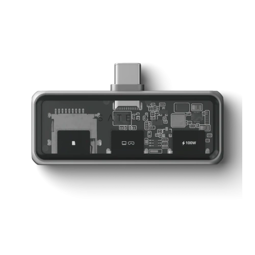 Adapter mobilny Satechi Mobile XR Hub, USB-C / USB-C PD 100W, USB-C DP 1.4 4K@60Hz, czytnik kart microSD szary