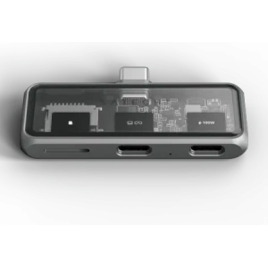 Adapter mobilny Satechi Mobile XR Hub, USB-C / USB-C PD 100W, USB-C DP 1.4 4K@60Hz, czytnik kart microSD szary