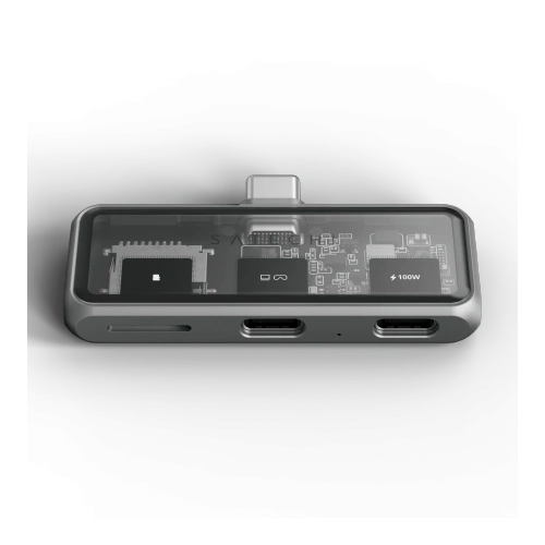 Adapter mobilny Satechi Mobile XR Hub, USB-C / USB-C PD 100W, USB-C DP 1.4 4K@60Hz, czytnik kart microSD szary
