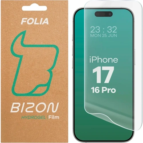 Folia hydrożelowa na ekran Bizon Glass Hydrogel Front do Apple iPhone 16 Pro / 17