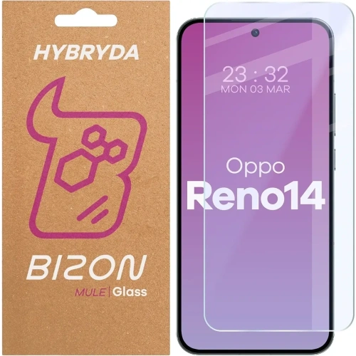 Elastyczne szkło hybrydowe Bizon Glass Mule do Oppo Reno 14