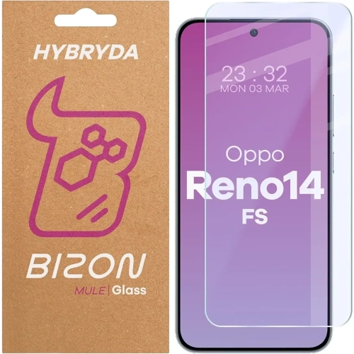 Elastyczne szkło hybrydowe Bizon Glass Mule do Oppo Reno 14 FS