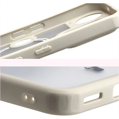 Etui z pierścieniem magnetycznym Bizon Case MatteO do Nothing Phone (3) przydymione-beżowe