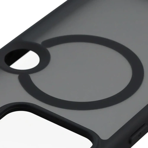 Etui z pierścieniem magnetycznym Bizon Case MatteO do Nothing Phone (3) przydymione-czarne