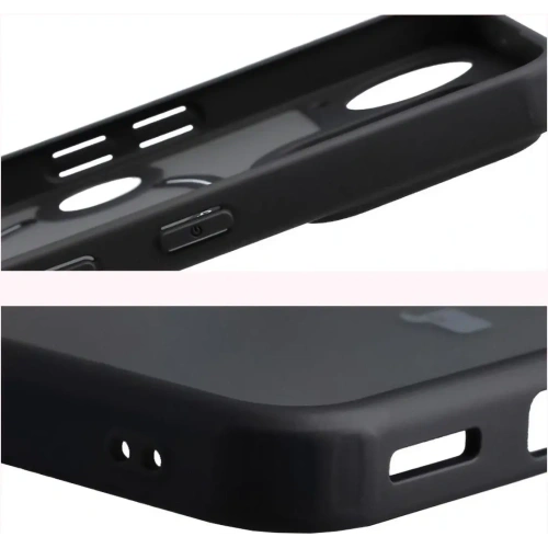 Etui z pierścieniem magnetycznym Bizon Case MatteO do Nothing Phone (3) przydymione-czarne