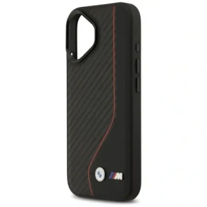 Etui BMW M Carbon Line & Logo MagSafe do Apple iPhone 17 czerwony