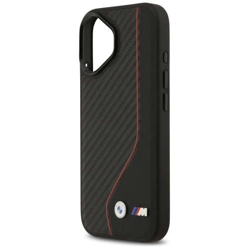 Etui BMW M Carbon Line & Logo MagSafe do Apple iPhone 17 czerwony