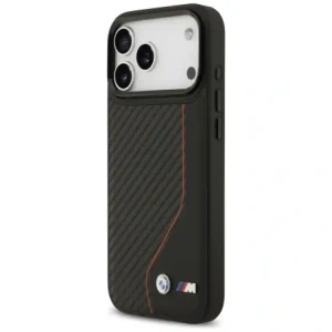 Etui BMW M Carbon Line & Logo MagSafe do Apple iPhone 17 Pro Max czerwony