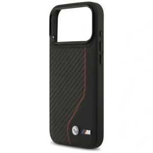 Etui BMW M Carbon Line & Logo MagSafe do Apple iPhone 17 Pro Max czerwony