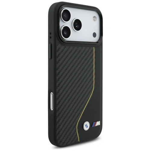 Etui BMW M Carbon Line & Logo MagSafe do Apple iPhone 17 Pro Max żółty