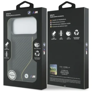Etui BMW M Carbon Line & Logo MagSafe do Apple iPhone 17 Pro Max żółty