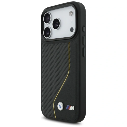 Etui BMW M Carbon Line & Logo MagSafe do Apple iPhone 17 Pro żółty