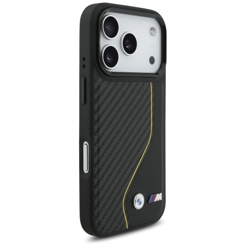 Etui BMW M Carbon Line & Logo MagSafe do Apple iPhone 17 Pro żółty
