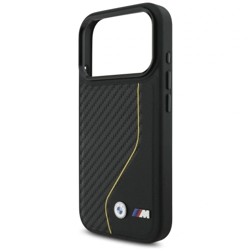 Etui BMW M Carbon Line & Logo MagSafe do Apple iPhone 17 Pro żółty