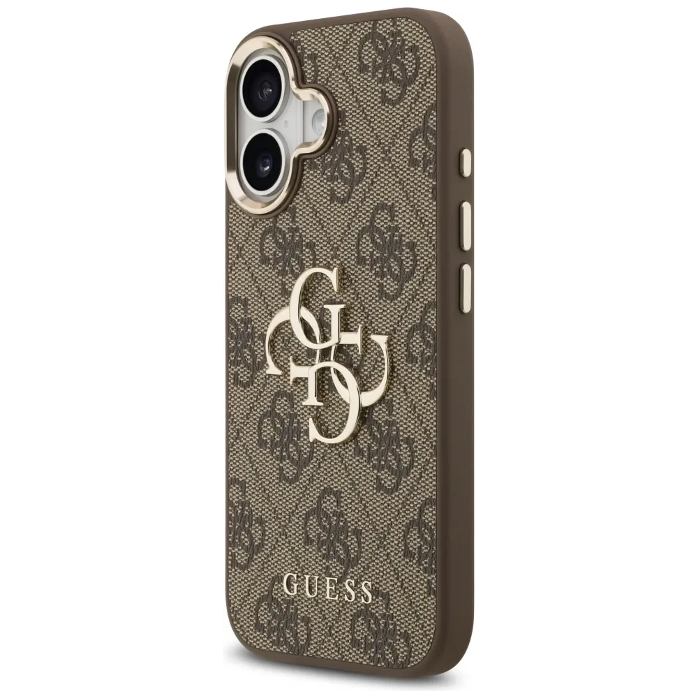 Etui Guess 4G Big 4G Classic Logo do Apple iPhone 17 brązowy złoty