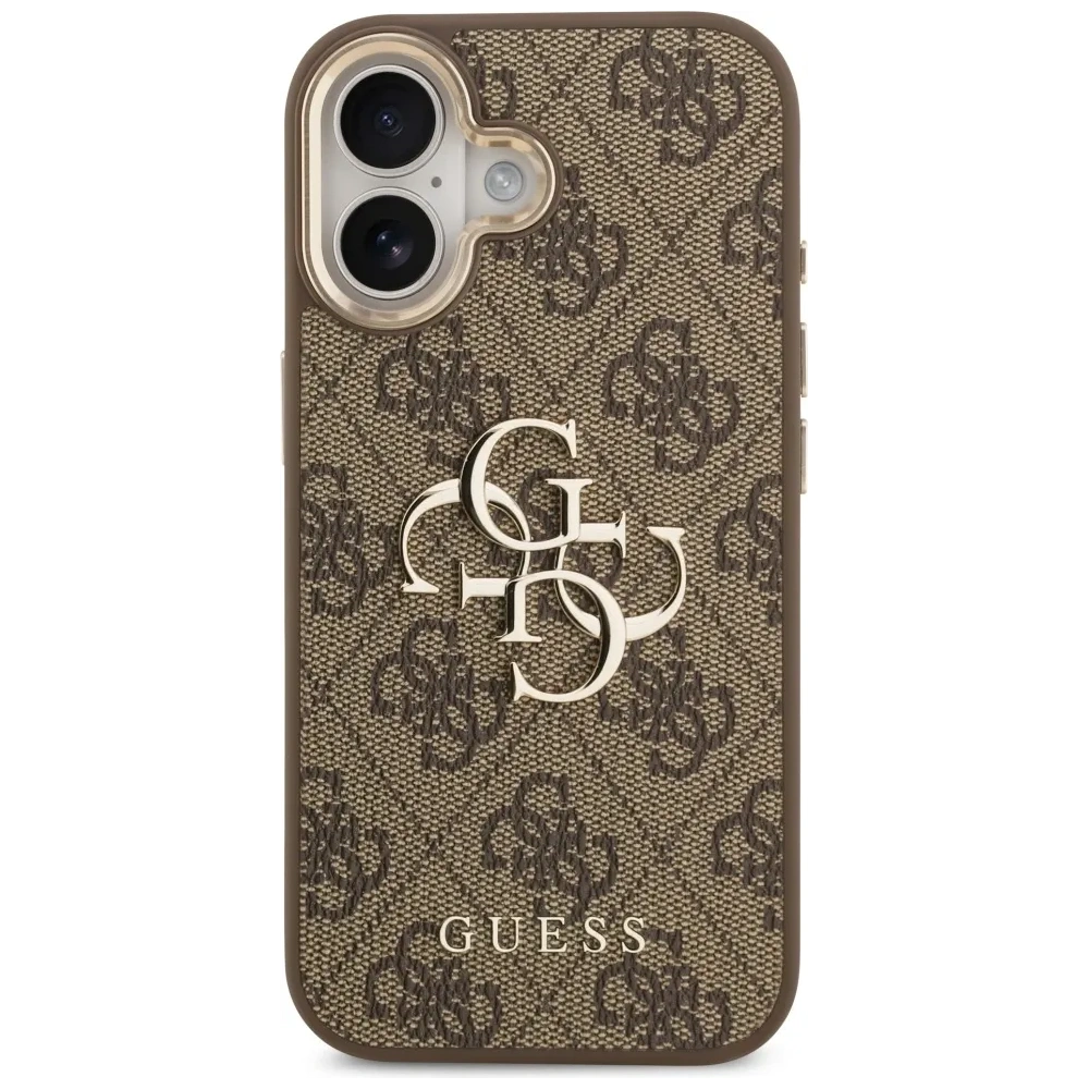 Etui Guess 4G Big 4G Classic Logo do Apple iPhone 17 brązowy złoty
