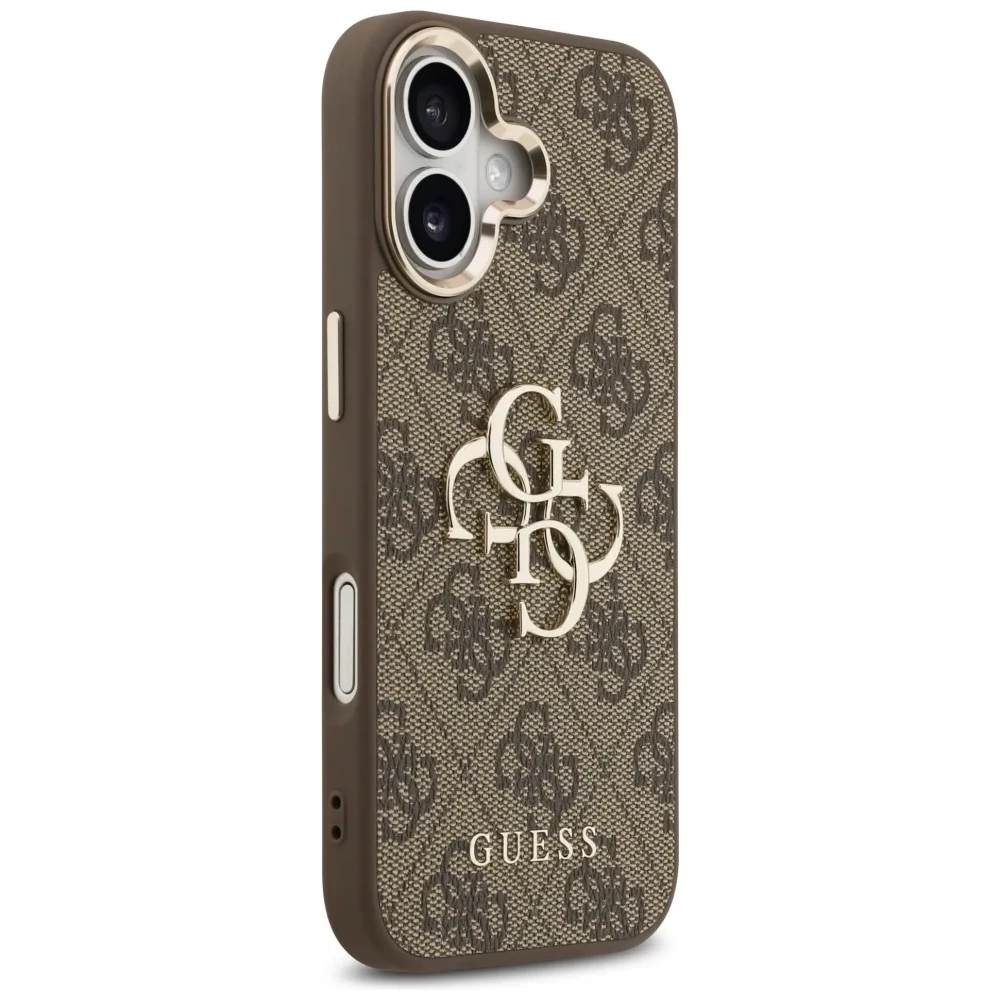 Etui Guess 4G Big 4G Classic Logo do Apple iPhone 17 brązowy złoty