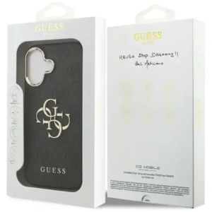 Etui Guess 4G Big 4G Classic Logo do Apple iPhone 17 czarny złoty