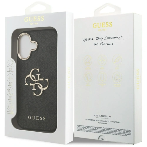 Etui Guess 4G Big 4G Classic Logo do Apple iPhone 17 czarny złoty
