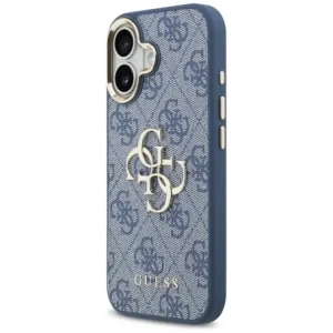 Etui Guess 4G Big 4G Classic Logo do Apple iPhone 17 niebieski złoty