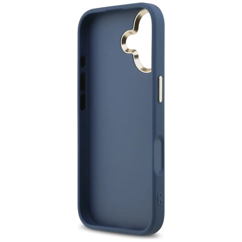 Etui Guess 4G Big 4G Classic Logo do Apple iPhone 17 niebieski złoty