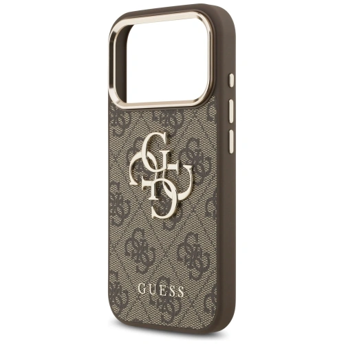 Etui Guess 4G Big 4G Classic Logo do Apple iPhone 17 Pro brązowy złoty