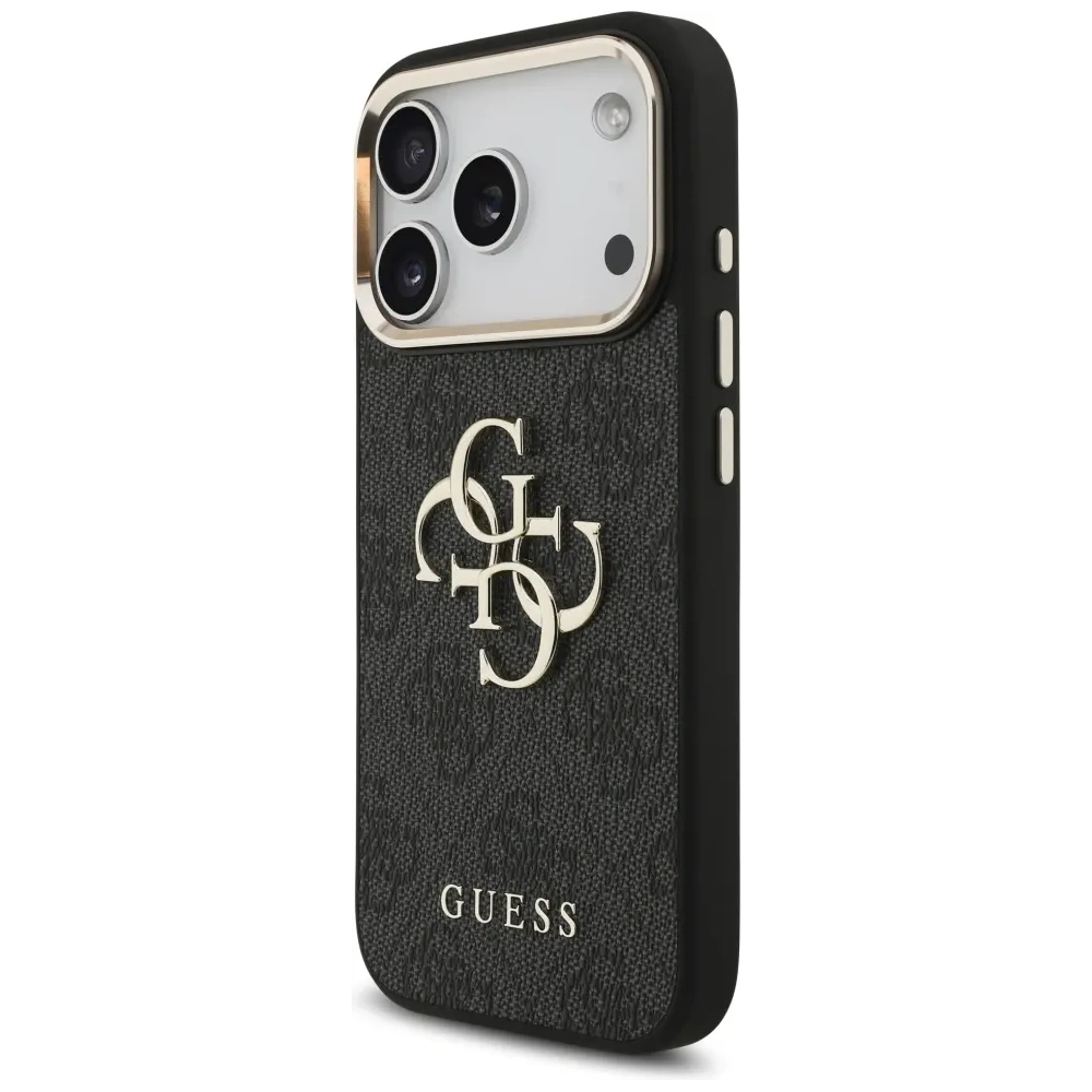 Etui Guess 4G Big 4G Classic Logo do Apple iPhone 17 Pro czarny złoty
