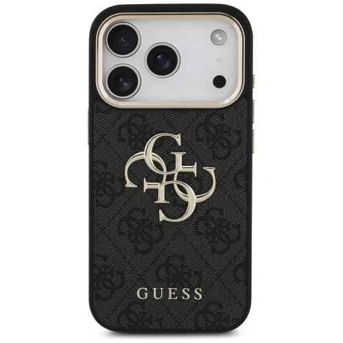 Etui Guess 4G Big 4G Classic Logo do Apple iPhone 17 Pro czarny złoty