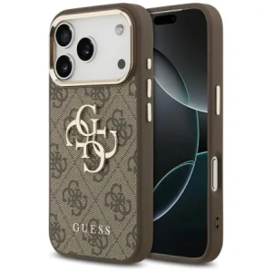 Etui Guess 4G Big 4G Classic Logo do Apple iPhone 17 Pro Max brązowy złoty