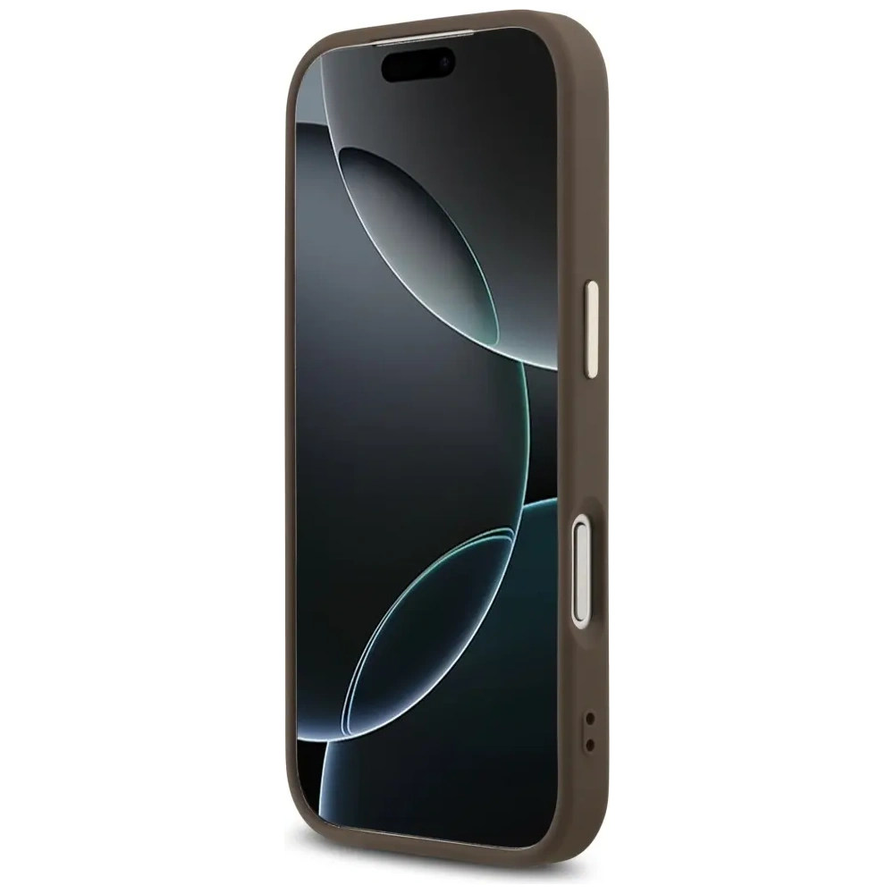 Etui Guess 4G Big 4G Classic Logo do Apple iPhone 17 Pro Max brązowy złoty