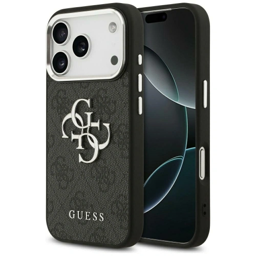 Etui Guess 4G Big 4G Classic Logo do Apple iPhone 17 Pro Max czarny srebrny
