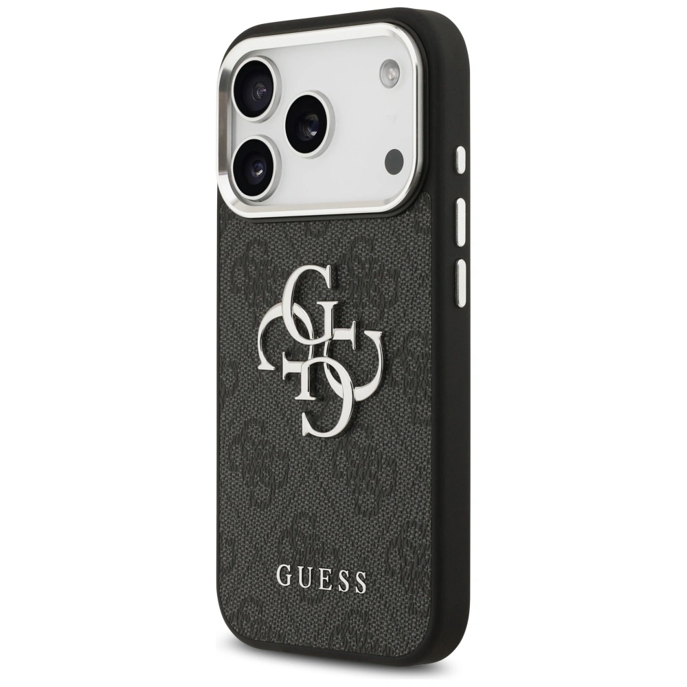 Kryt Guess 4G Big 4G Classic Logo Apple iPhone 17 Pro Max black silver