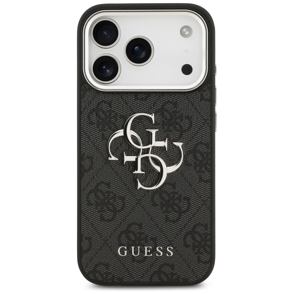 Kryt Guess 4G Big 4G Classic Logo Apple iPhone 17 Pro Max black silver