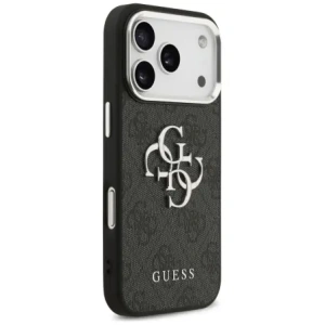 Etui Guess 4G Big 4G Classic Logo do Apple iPhone 17 Pro Max czarny srebrny