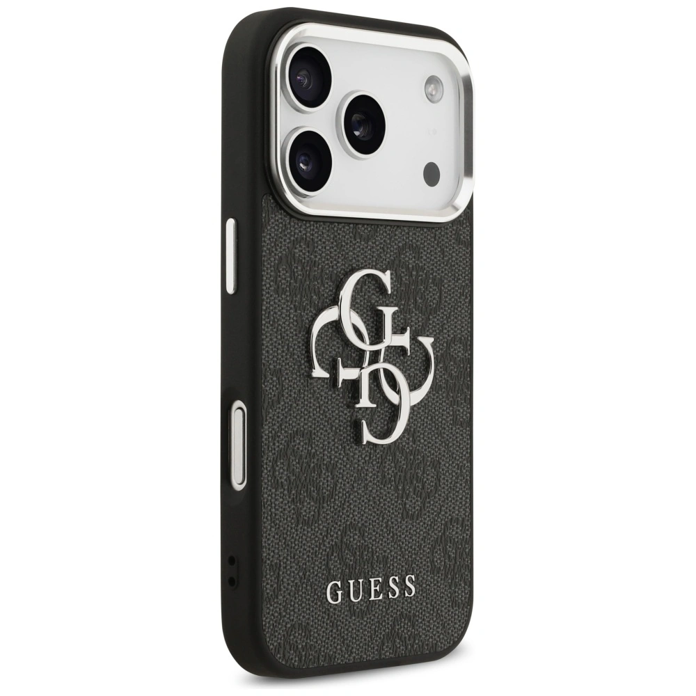 Kryt Guess 4G Big 4G Classic Logo Apple iPhone 17 Pro Max black silver