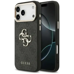 Etui Guess 4G Big 4G Classic Logo do Apple iPhone 17 Pro Max czarny złoty