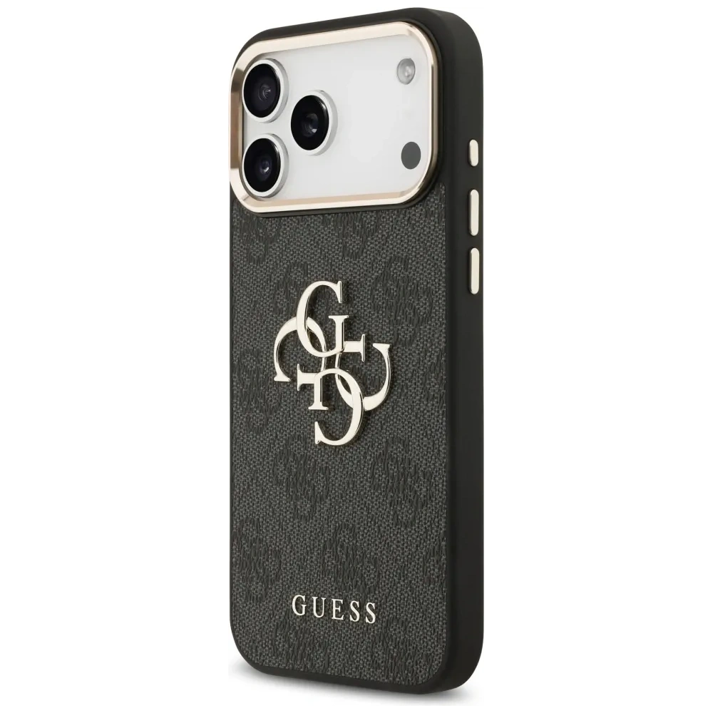 Etui Guess 4G Big 4G Classic Logo do Apple iPhone 17 Pro Max czarny złoty