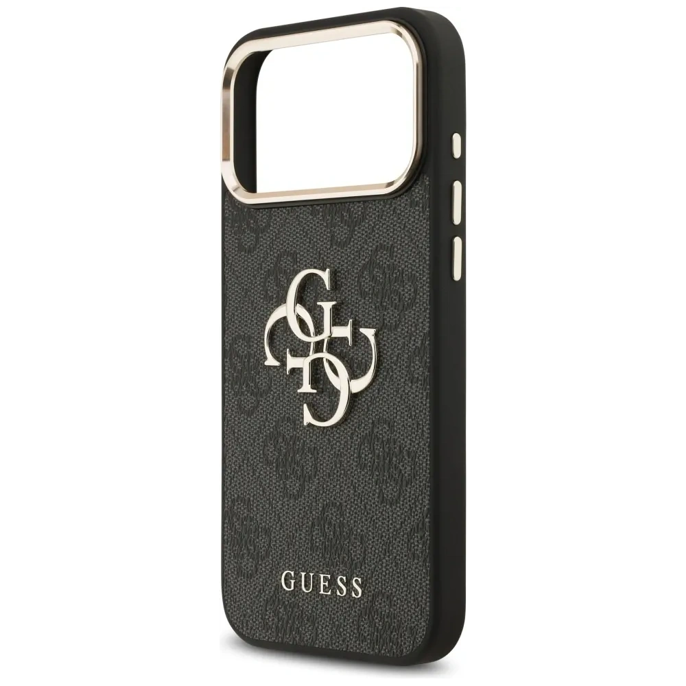Etui Guess 4G Big 4G Classic Logo do Apple iPhone 17 Pro Max czarny złoty